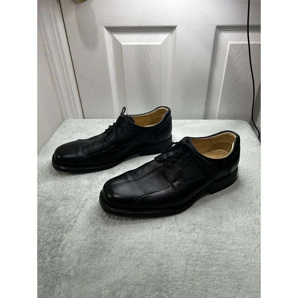 Belvedere Studio Bay Bridge Black Leather Lace-Up Oxford Dress Shoes 11 EEE